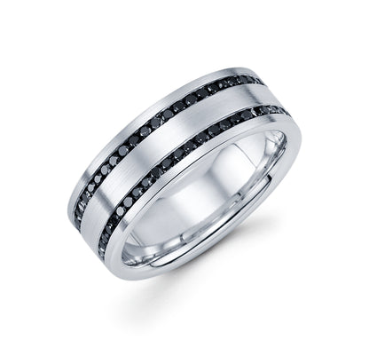 1.30 Carat 14k White Gold Wedding Band - BAND2385