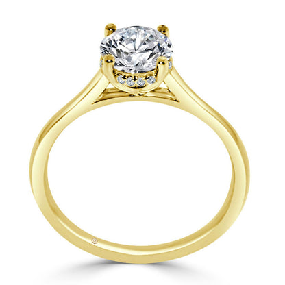 THE BALLERINA I - HIDDEN HALO ENGAGEMENT RING- ER1154