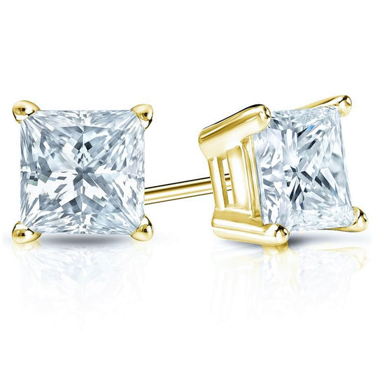 PRINCESS 1.50ctw DIAMOND STUDS - E01379