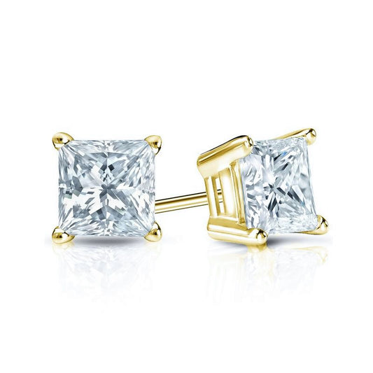 PRINCESS 1.00ctw DIAMOND STUDS - E01378