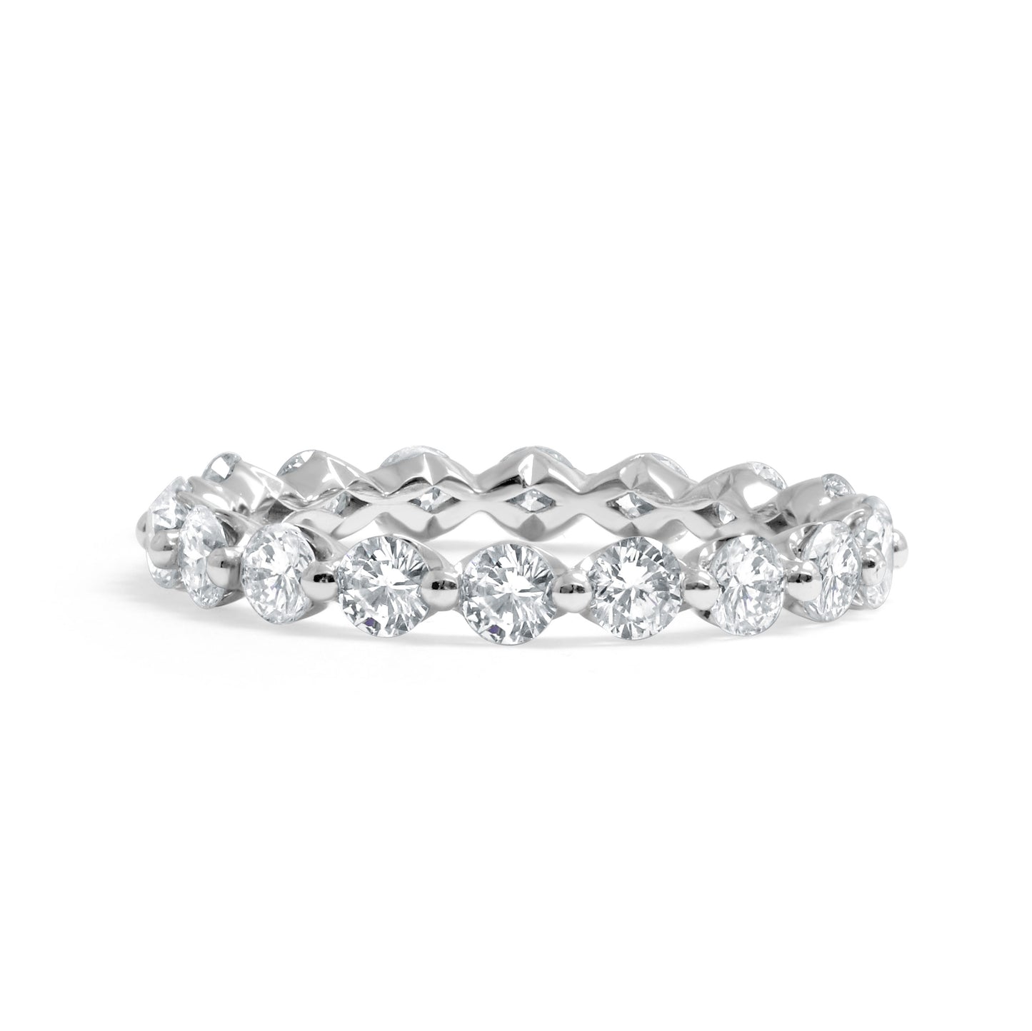 14K White Gold Floating Eternity (1.73ctw) - BAND2658