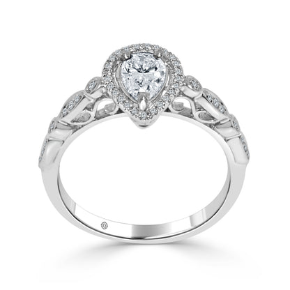 ARIA PEAR HALO ENGAGEMENT RINGS - ER1050