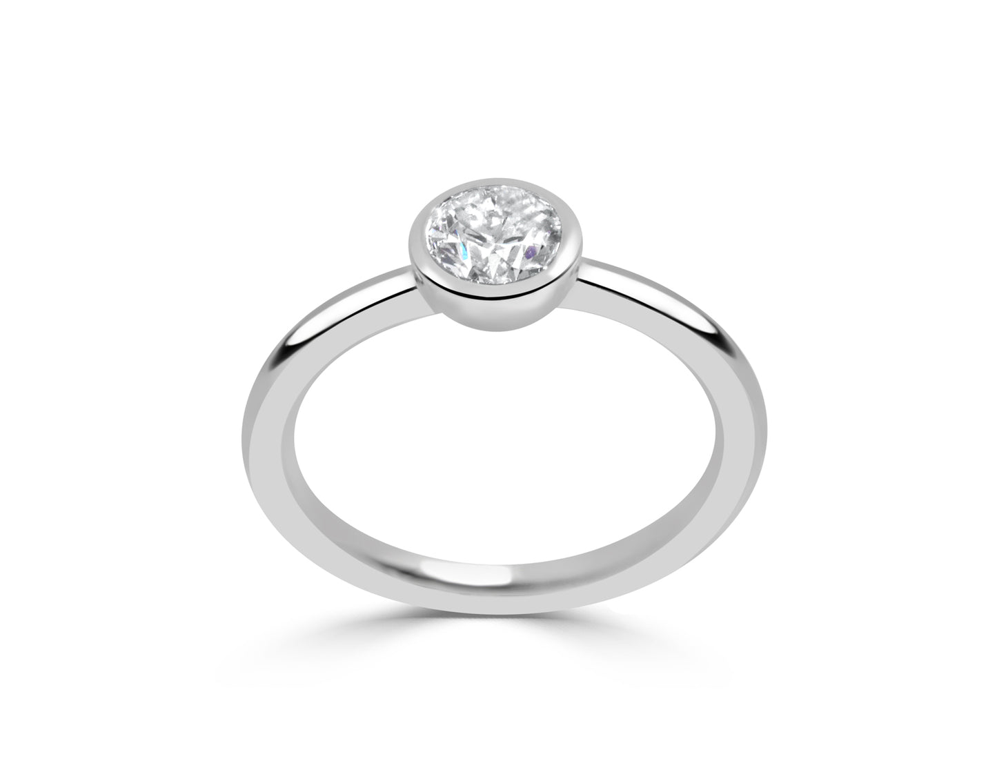 MINK SOLITAIRE BEZEL ROUND - ER1170
