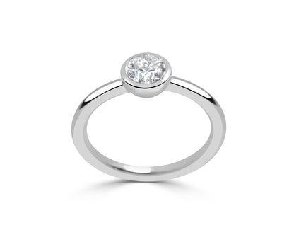 MINK SOLITAIRE BEZEL ROUND - ER1170