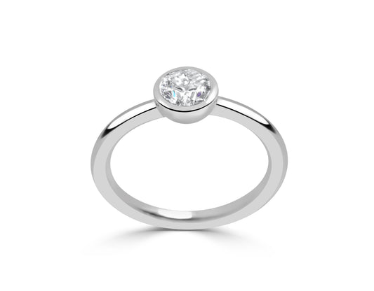 MINK SOLITAIRE BEZEL ROUND - ER1170