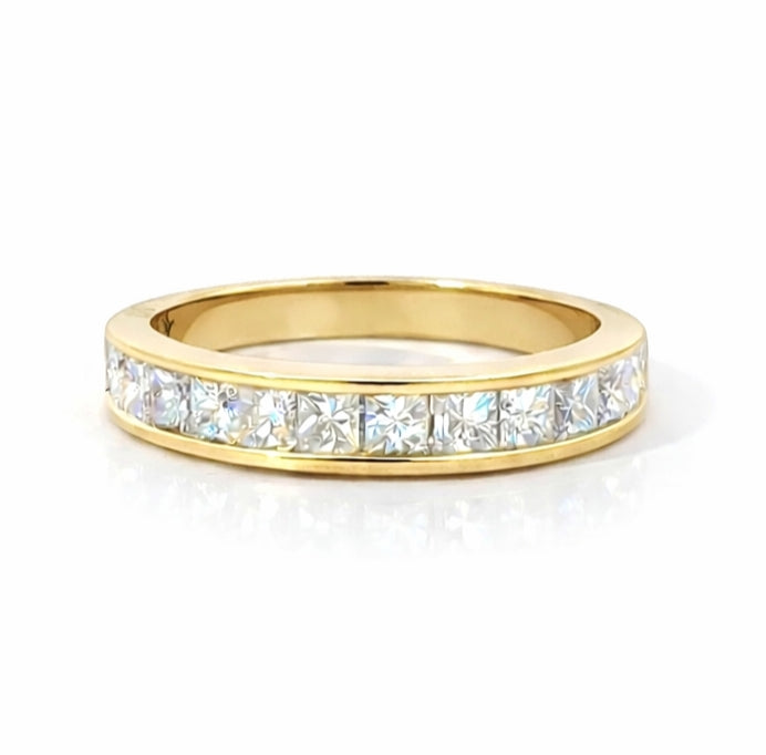 Princess Cut Diamond Channel Set Wedding Band 3MM, BAND01127