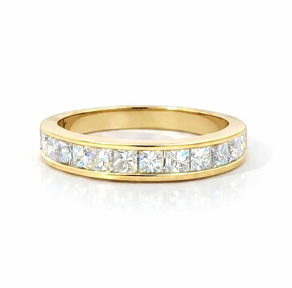 Princess Cut Diamond Channel Set Wedding Band 3MM, BAND01127