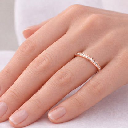 Milgrain Edges Eternity 0.65CT, 2.5mm Wedding Band, BAND1168