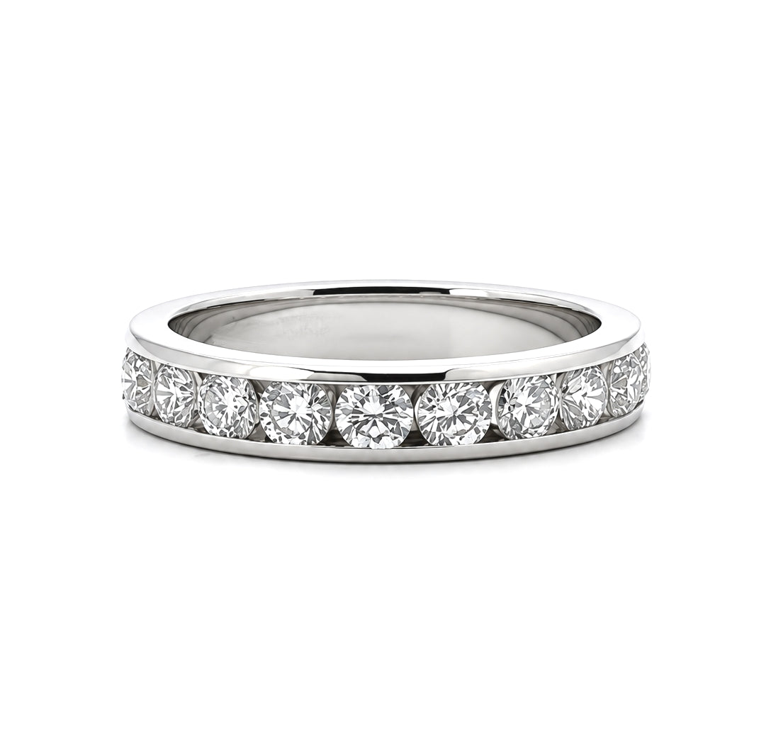 Platinum Wedding Band, Round Diamonds 1.10CT, BAND2140