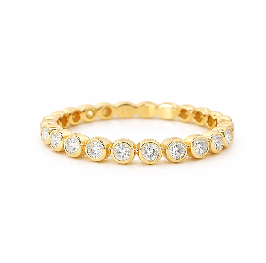 Bezel Set Diamond 0.30CT Eternity Wedding Band, Band2528