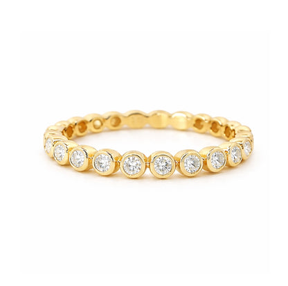Bezel Set Diamond 0.30CT Eternity Wedding Band, Band2528