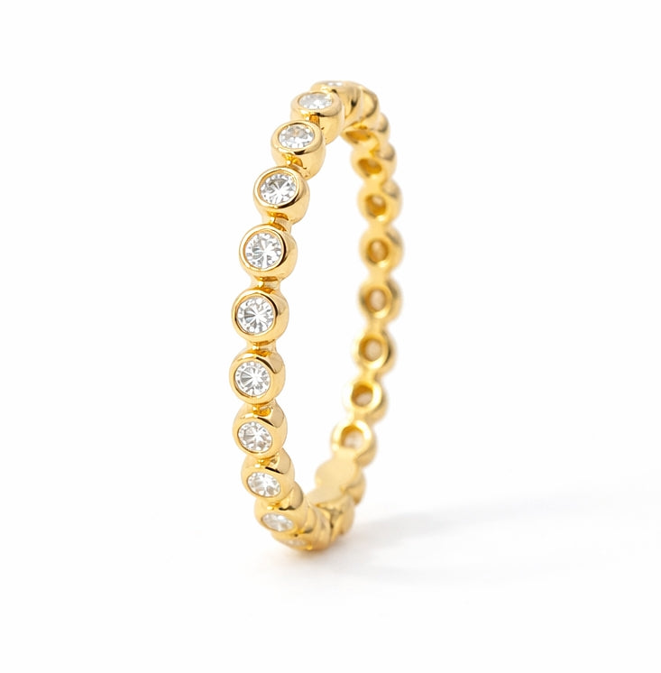 Bezel Set Diamond 0.30CT Eternity Wedding Band, Band2528
