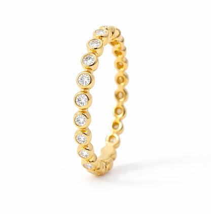 Bezel Set Diamond 0.30CT Eternity Wedding Band, Band2528