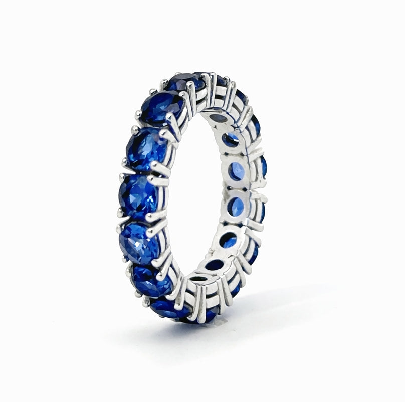 14K Sapphire Eternity  Band 5.00ct, BAND2726