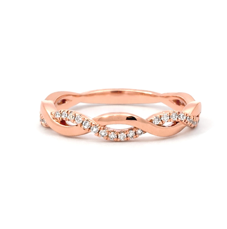 Modern Twist Diamond 0.12ct Eternity BAND2770