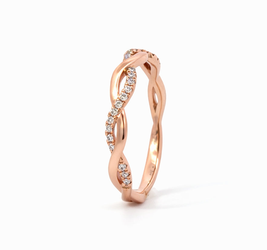 Modern Twist Diamond 0.12ct Eternity BAND2770