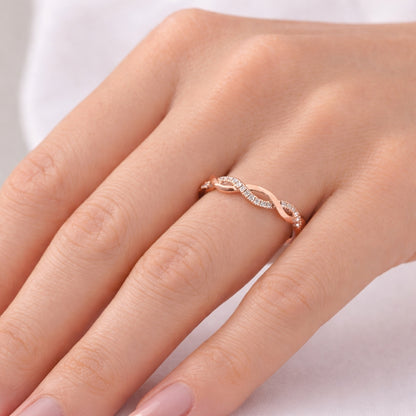 Modern Twist Diamond 0.12ct Eternity BAND2770