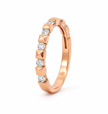Half Bezel Diamond Wedding Band 0.33ct, Band2832