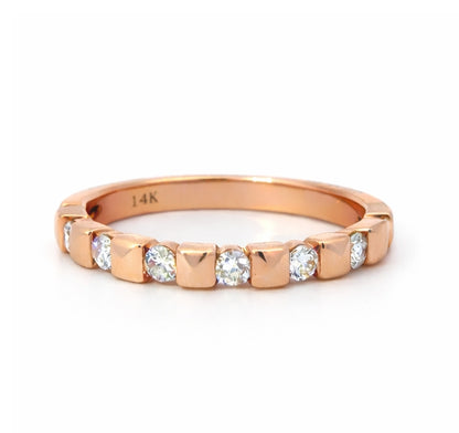 Half Bezel Diamond Wedding Band 0.33ct, Band2832
