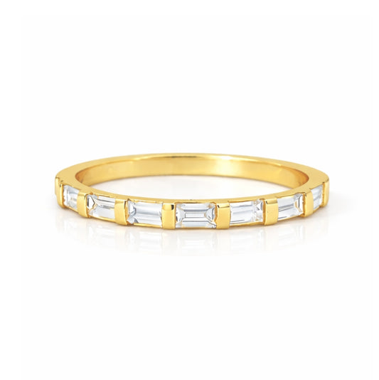14k Yellow Gold 0.77ct Half-Bezel Band, Band2917