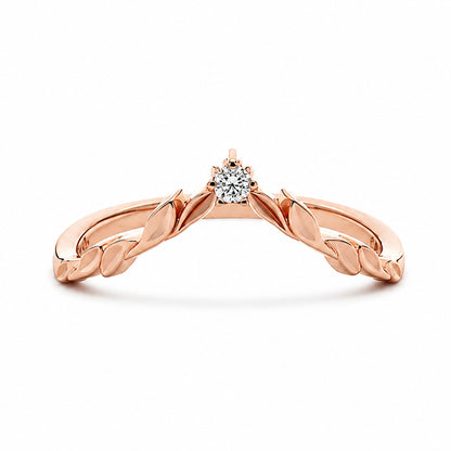 14K Rose Gold Curved Diamond Band BAND2939
