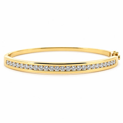 18K Yellow Gold Diamond Bangle with Diamonds 1.75CT BANG30033