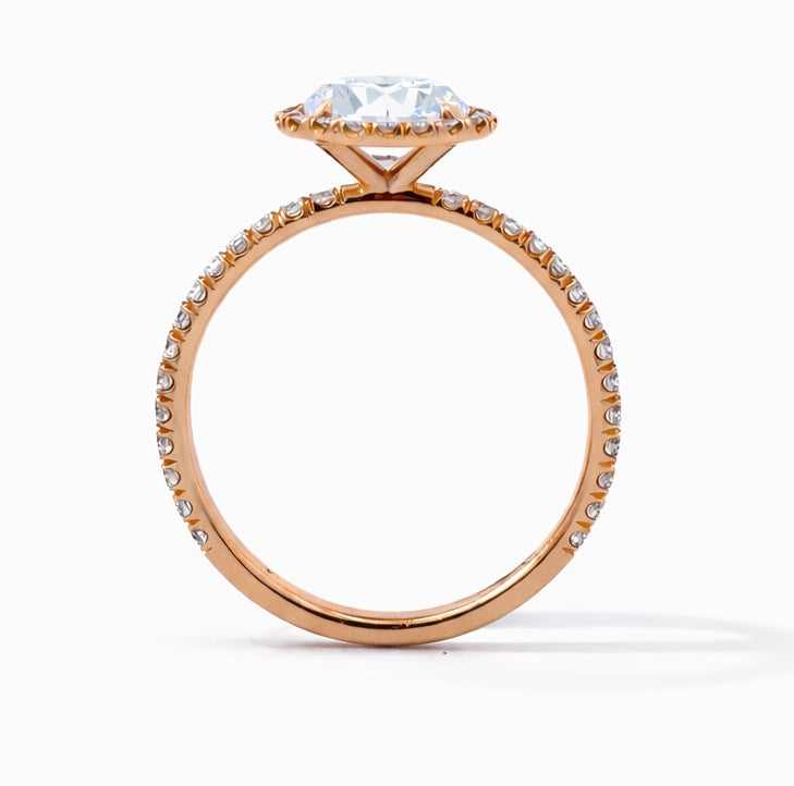 Round Cut Halo 0.42ct Engagement Ring, ER1276
