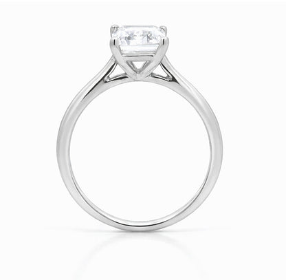 Emerald Cut Cathedral Four-Prong Solitaire Engagement Ring, ER1435