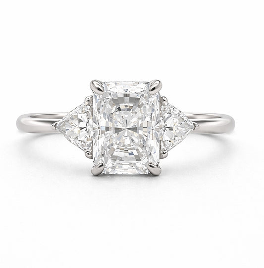 Three-Stone Radiant Cut Engagement Ring, ER1437