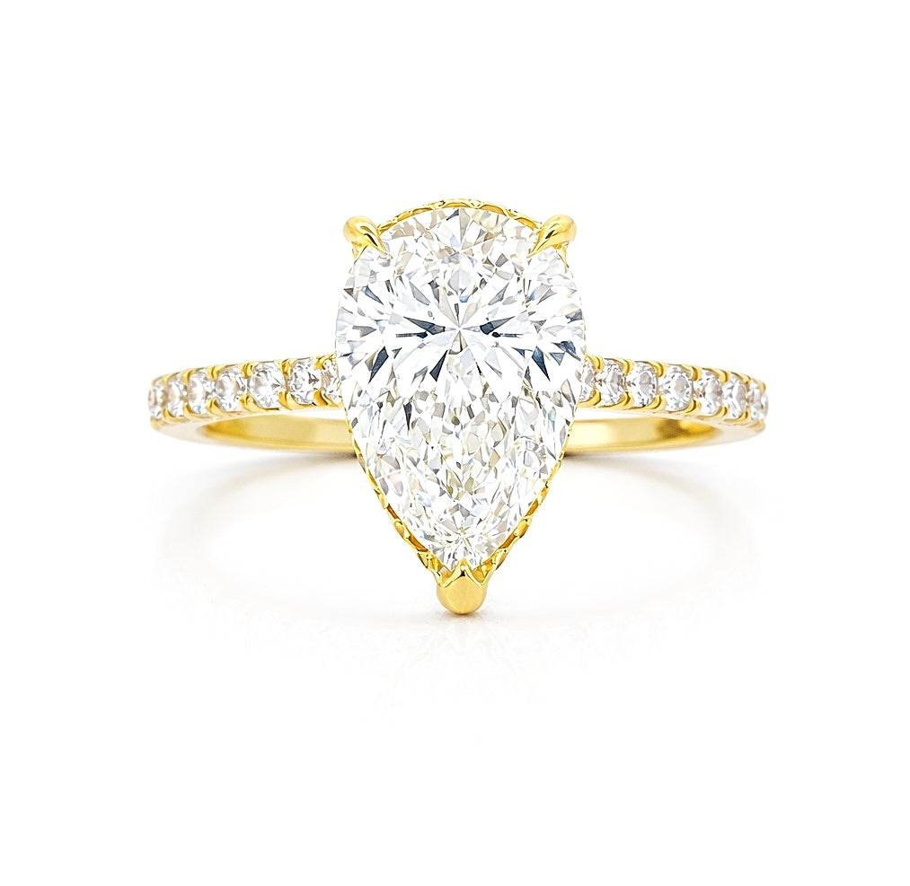 Pear Shape Cathedral Engagement Ring, ER1472