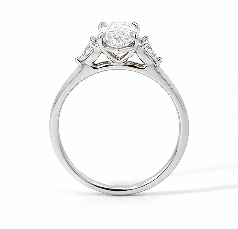 Three-Stone Marquise and Pear Shape Engagement Ring, ER1474