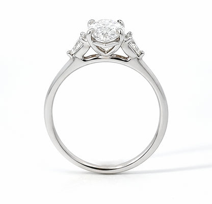 Three-Stone Marquise and Pear Shape Engagement Ring, ER1474