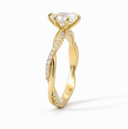 Six-Prong Twisted Band Engagement Ring, ER1476