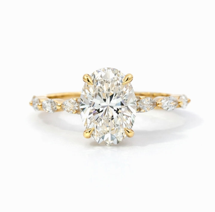 Four-Prong Oval Cut Engagement Ring, ER1493