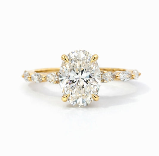 Four-Prong Oval Cut Engagement Ring, ER1493