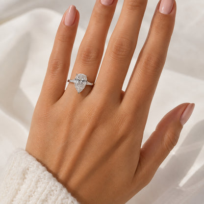 Platinum 5.00CT Three-Stone Engagement Ring, ER1525