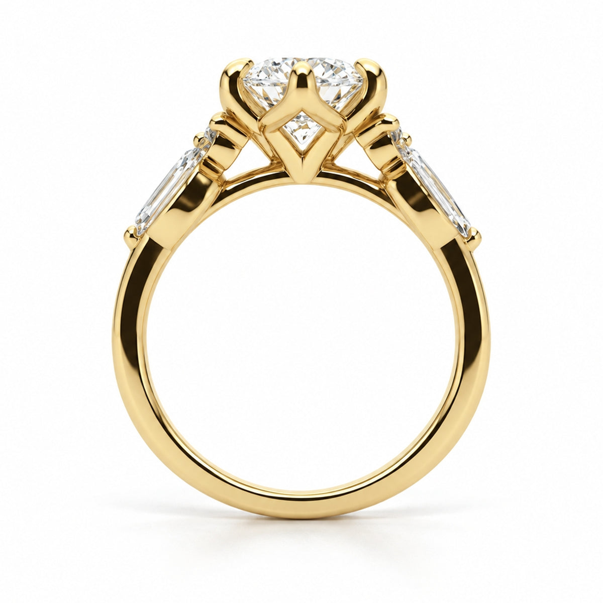 14K Yellow Gold Engagement Ring 3.00CT Marquise Lab-Grown Diamond ER1530