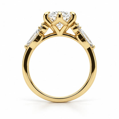 14K Yellow Gold Engagement Ring 3.00CT Marquise Lab-Grown Diamond ER1530