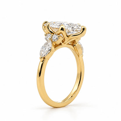 14K Yellow Gold Engagement Ring 3.00CT Marquise Lab-Grown Diamond ER1530