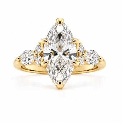 14K Yellow Gold Engagement Ring 3.00CT Marquise Lab-Grown Diamond ER1530