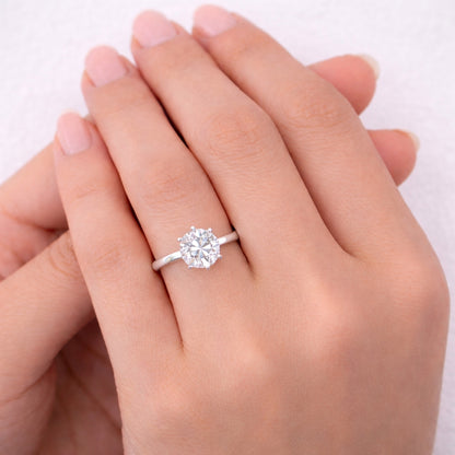 Six-Prong Classic Solitaire Engagement Ring, SOL1043