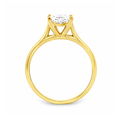 Cathedral Solitaire Engagement Ring Radiant Cut High Setting, SOL1398