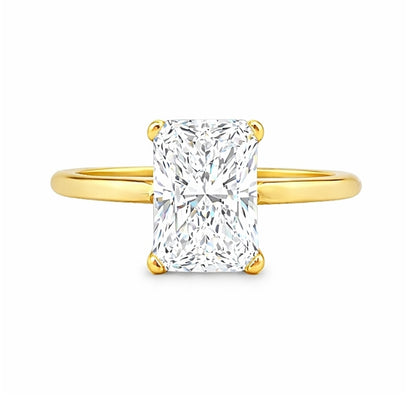 Cathedral Solitaire Engagement Ring Radiant Cut High Setting, SOL1398