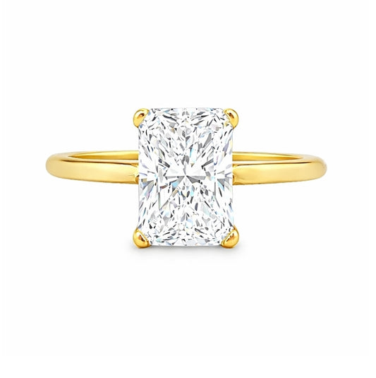 Cathedral Solitaire Engagement Ring Radiant Cut High Setting, SOL1398
