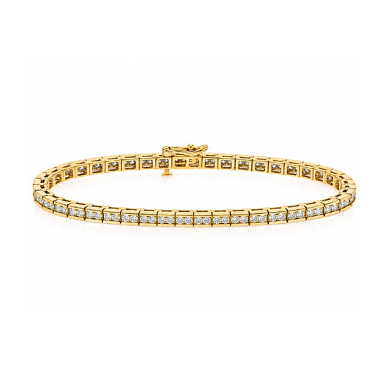 2.0 Carat 14k Yellow Gold Diamond Tennis Bracelet  B01174