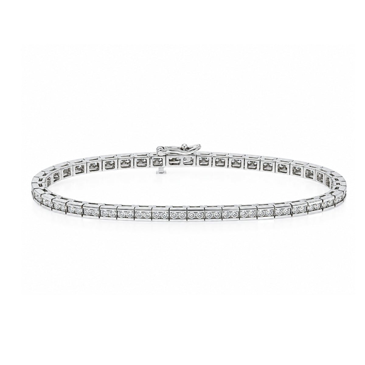 2.0 Carat 14k White Gold Diamond Tennis Bracelet  B01177