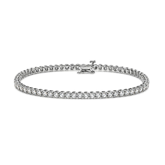 14K White Gold Diamond Tennis Bracelet 3.00ct B01189