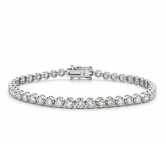 7 in 14K White Gold Diamond Tennis Bracelet 4.80ct
