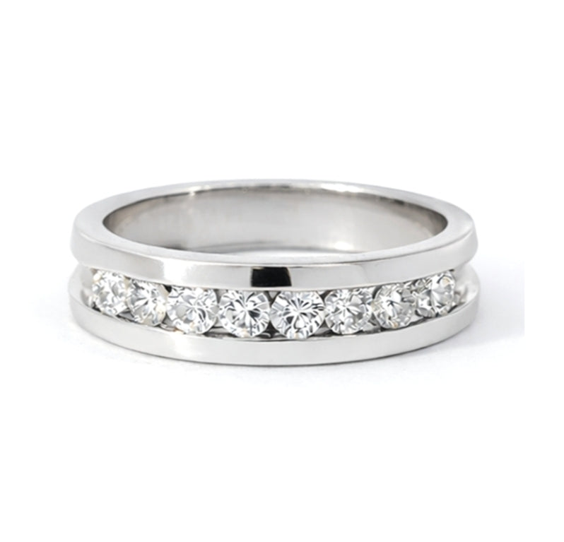 Channel Set Diamond Wedding Band 1.50CT, BAND105
