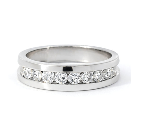 Channel Set Diamond Wedding Band 1.50CT, BAND105